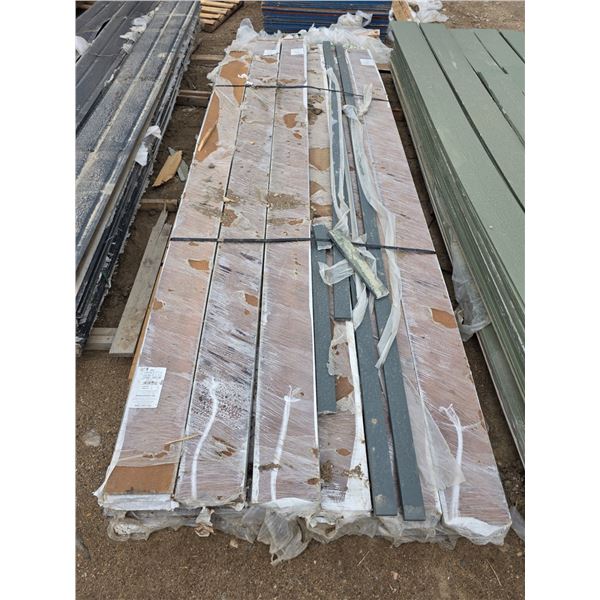 Pallet of hardeboard siding- 12ft boards by 9"W- approx 21 packs
