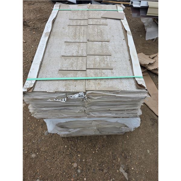 3 pallets of assorted shake style cement board- 4' L by 15"W boards