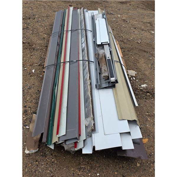 Pallet of assorted tin roof cap and flashing