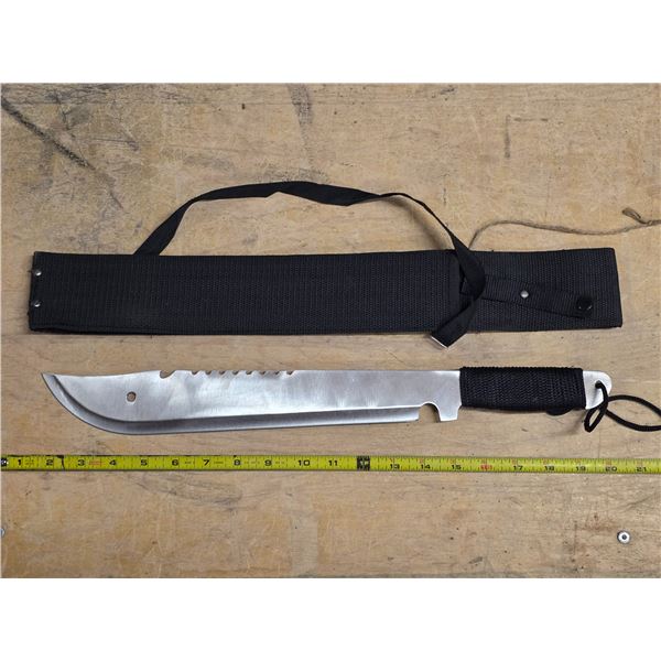 Machete with cord handle grip- 18"L
