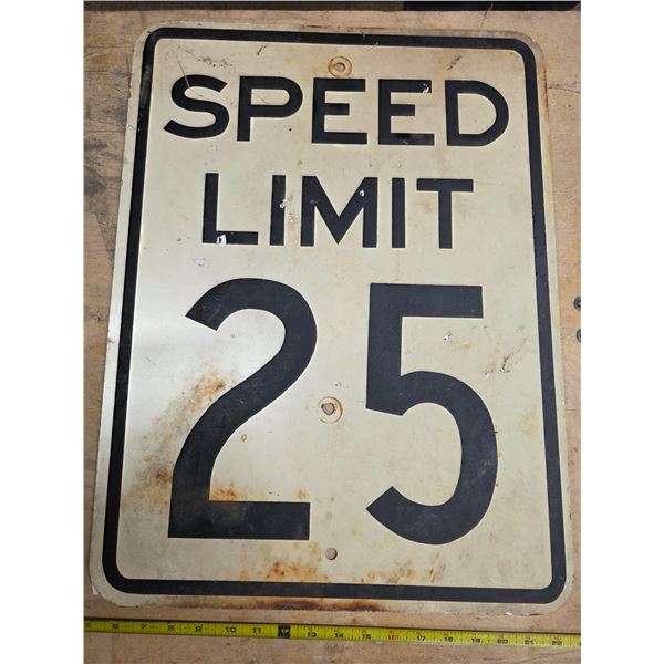 Speed limit 25 sign