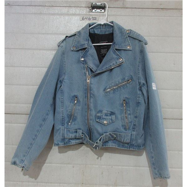 Blue Denim MotorCycle Jacket Size 42 (s)