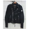 Image 1 : Black Denim MotorCycle Jacket Size 42 (S)