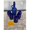 Image 1 : Vintage Decanter w/ 5 Goblets