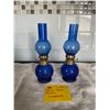 Image 2 : Mini Blue Glass Oil Lamps