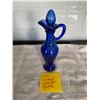 Image 2 : Vintage Blue Glass Vinegar Bottle