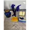 Image 1 : Vintage Medicine Container, Rooster, and Birdie Box in Box