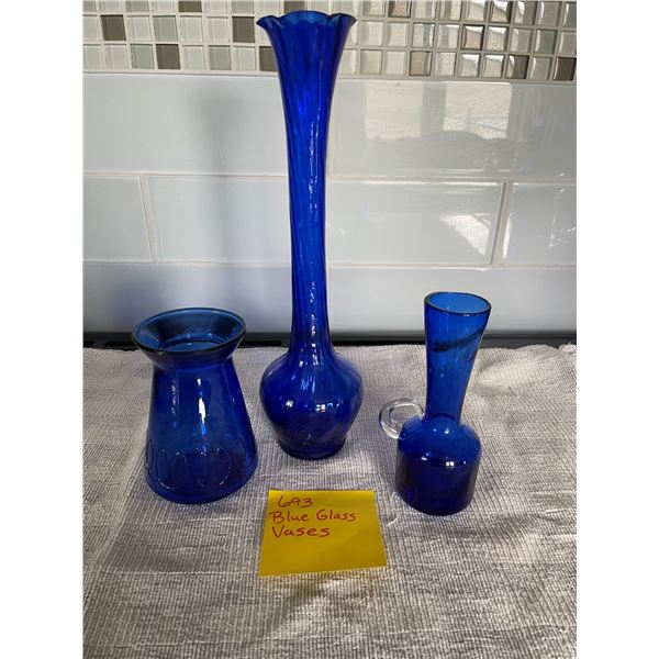 Blue Glass Vases