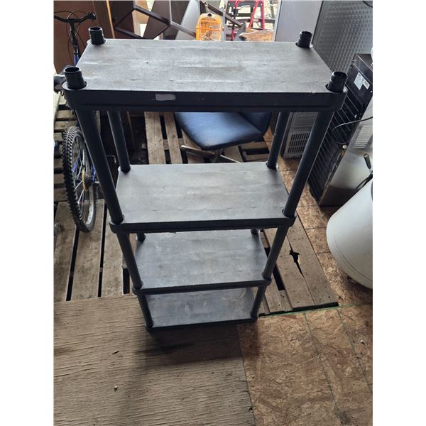 Tiered plastic shelf- 52"H