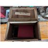Image 3 : Wood Hand Made Storage Box w/ Various Books 17x15x9