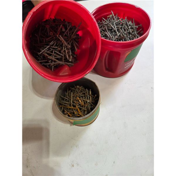 3 containers of nails