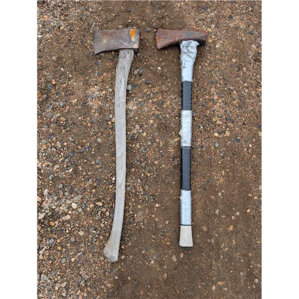 (2) Vintage Axes (1) Sledge Axe Head