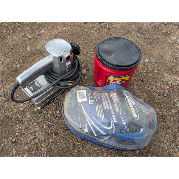 Vintage Craftsman Sander, Booster Cables, and Sockets
