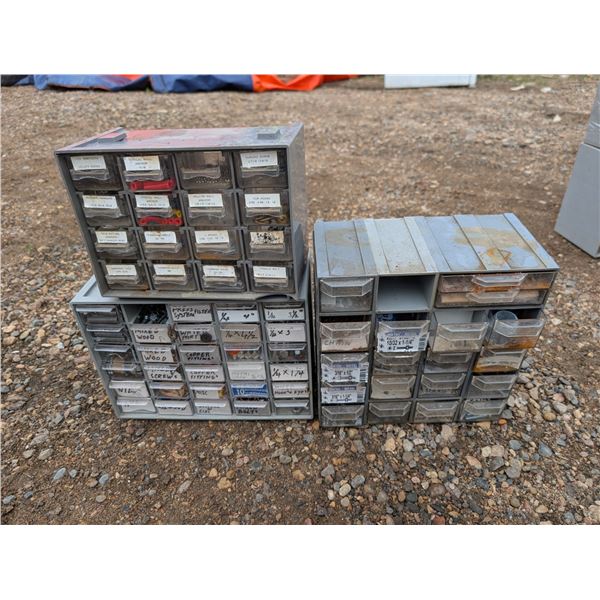 (3) Hardware Storage Compartment Stand w/ Misc. Hardware