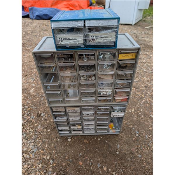 (3) Hardware Storage Compartment Stand w/ Misc. Hardware