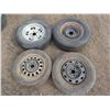 Image 1 : (4) Variety Tires w/ Rims As Shown