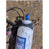 Image 2 : Blue Tackle Box, Air Pump, and Power Fist Sprayer