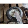 Image 2 : (2) Vintage Truck Rear Mirrors and (1) Large Cart Wheel