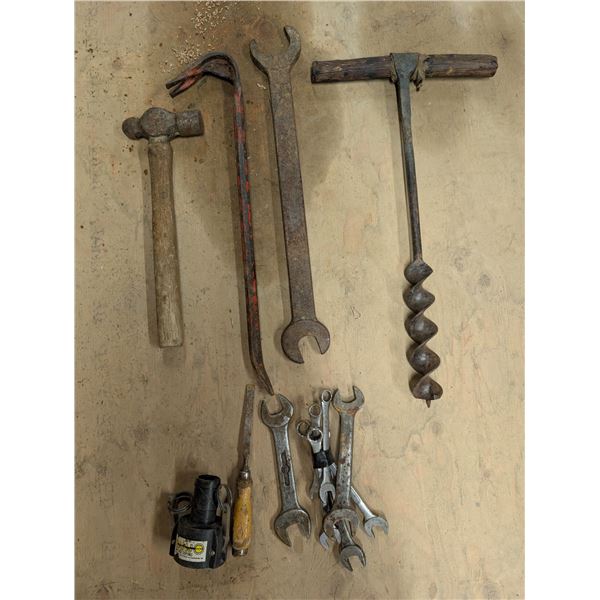Lot of Vintage Hammer, Wrench, and Etc. Small Wrenches