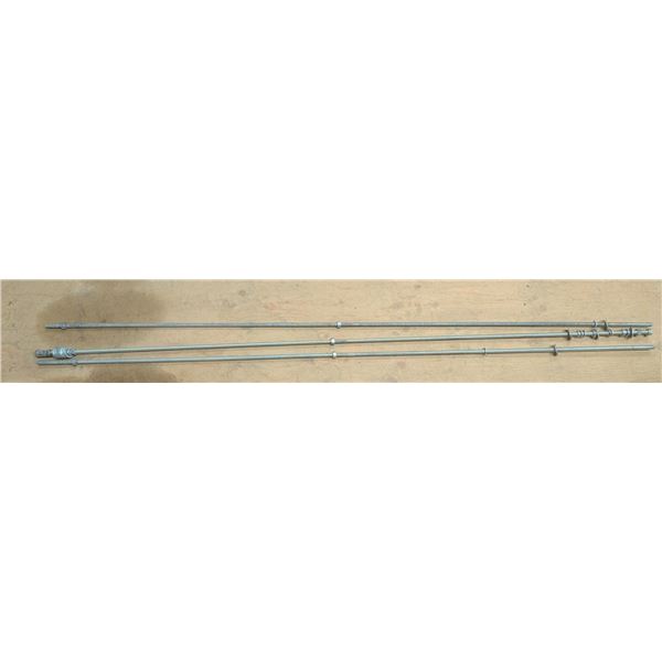 (3) Metal Screw Poles (Possibly For Wire Storage) 72"L