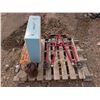 Image 1 : Pallet of Jugs, box Fan, collapsible walker, and etc.
