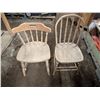 Image 1 : (2) Vintage Chairs (1) Designed Captains Chair