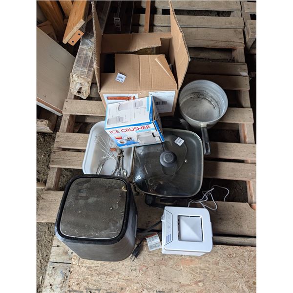 Lot of Misc. Kitchen/Household (books, Air Fryer, pot, and etc.)