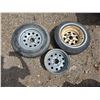 Image 1 : 2 tires and 3 rims-ST205/75D15