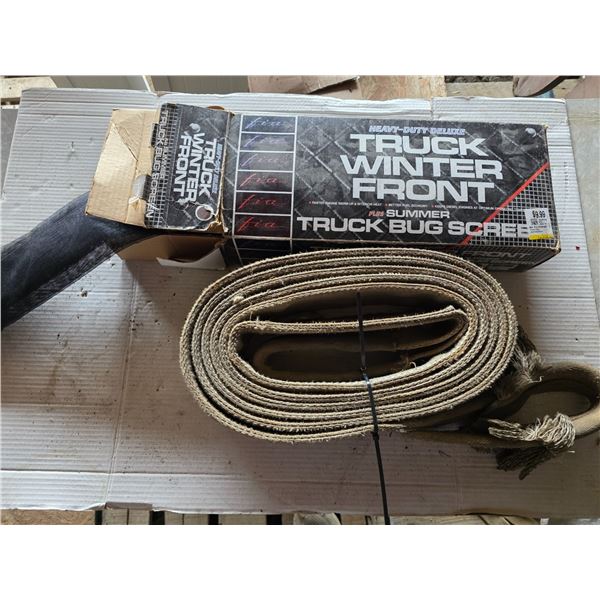 Pulley belt and truck bug screen