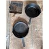 Image 1 : (3) Cast Iron Skillets (2) Cabela's (1) griddle
