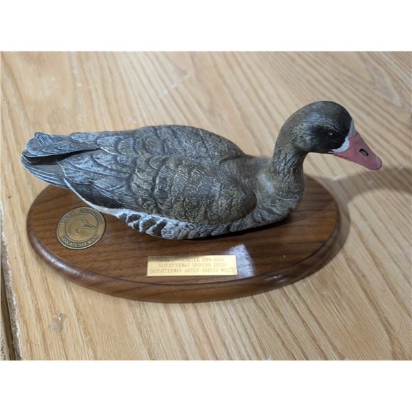Ducks Unlimited Duck Decoy Statue Sponsor Decoy-Harvey Welch 10"L 1999-2000