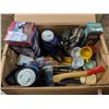 Image 1 : Box of Camping (Axe, Mugs, Lantern, and etc.)