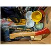 Image 4 : Box of Camping (Axe, Mugs, Lantern, and etc.)