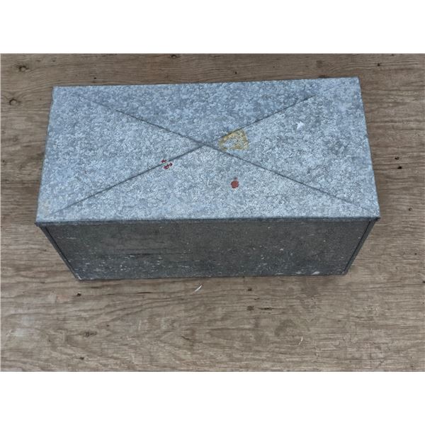 Galvanized storage box- 24" by 12" by 12"H