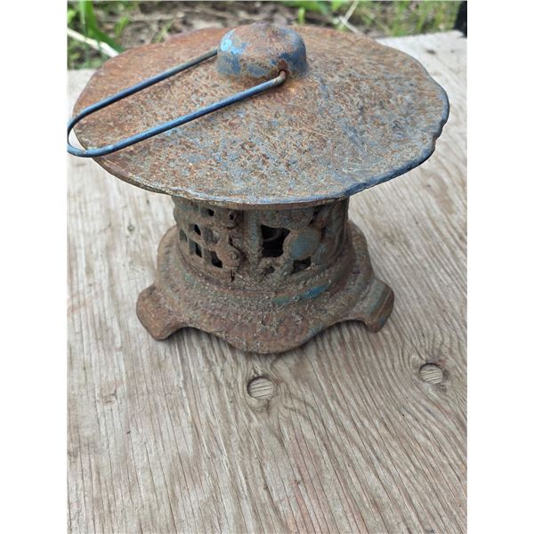 Cast iron garden lantern