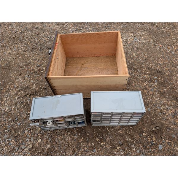 (2) Hardware Storage Compartment Stand w/ Misc. Hardware