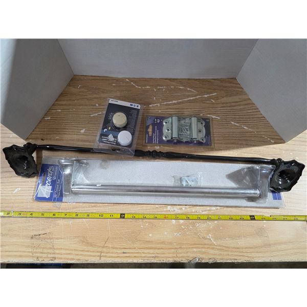Lot of hardware- 2 towel racks