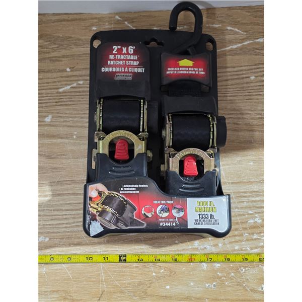 2 new ratchet straps- 6'
