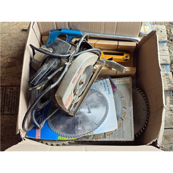 Misc tools, circular saw, saw blades