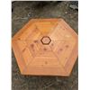 Image 1 : Hexagon wooden coffee table, 3 legs