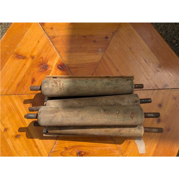 4 rollers for vintage laundry press, 12"