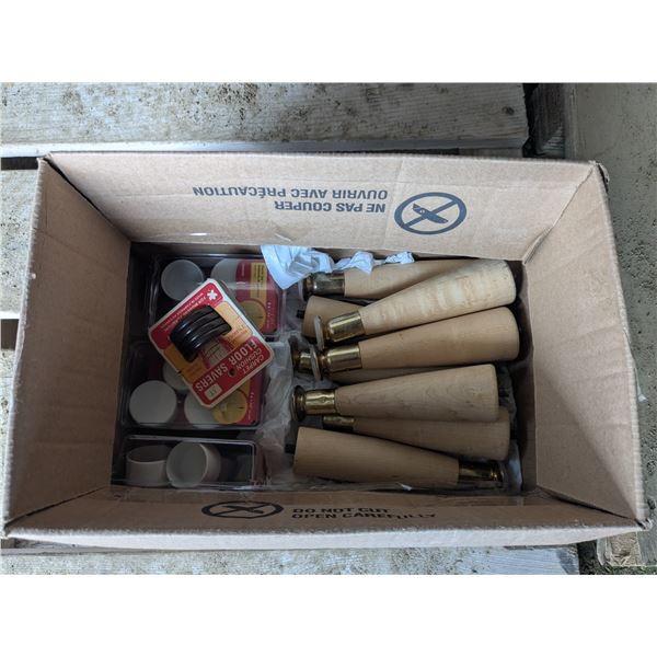 box with 8-6" furniture legs and floor savers