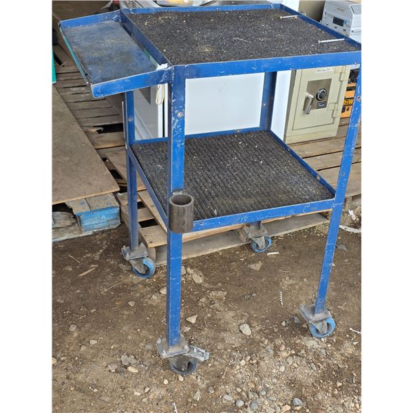 Wheeled 2 tier shop cart