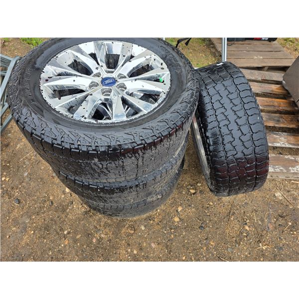 4 cooper tires and rims- ford rims- 275/55R20