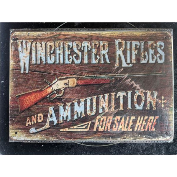 tin sign 12"x8"-winchester rifles