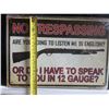 Image 3 : tin sign 12"x8"-no trespassing