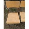 Image 5 : 3 chair, 1 wooden repaired, 2 banquet style stacking chairs