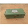 Image 1 : vintage tin tackle box/first aid kit approx 12"x6"x3"