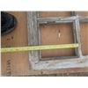 Image 4 : 2 vintage windows, no glass, 20.5"x20.5", with 8"x8" pane openings, 1 cast iron vent cover, 13"x16"x