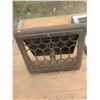 Image 5 : 2 vintage windows, no glass, 20.5"x20.5", with 8"x8" pane openings, 1 cast iron vent cover, 13"x16"x